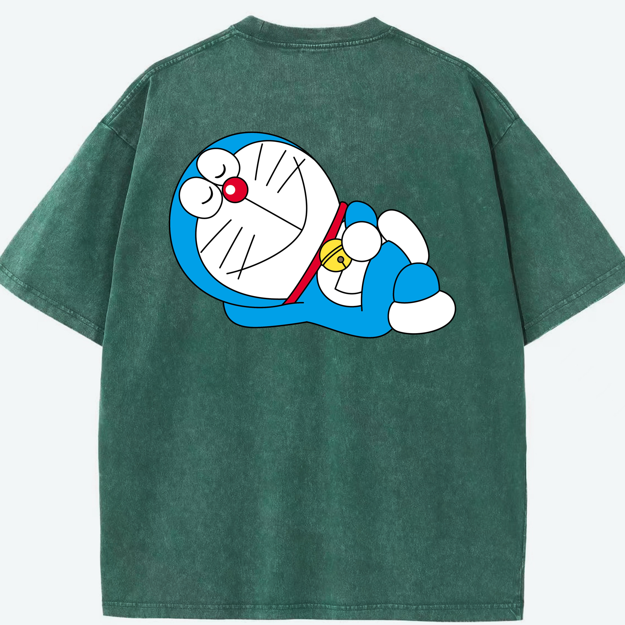 （画像用） ドラえもん Doraemon 綿100% ヴィンテージ風 半袖Tシャツ（背面プリント）